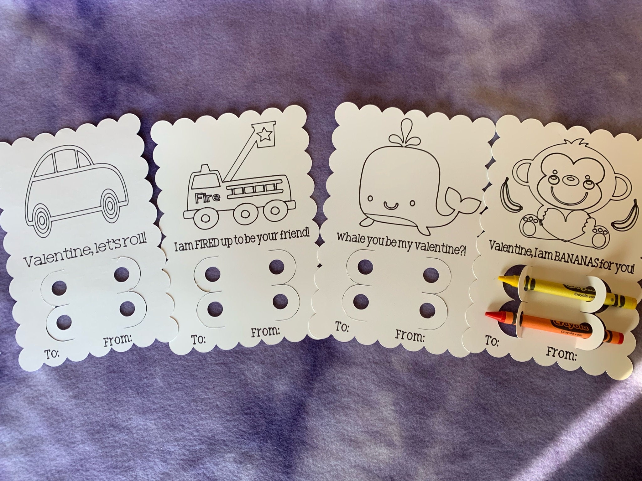 Coloring cards Valentine coloring cards Kids coloring cards | Etsy