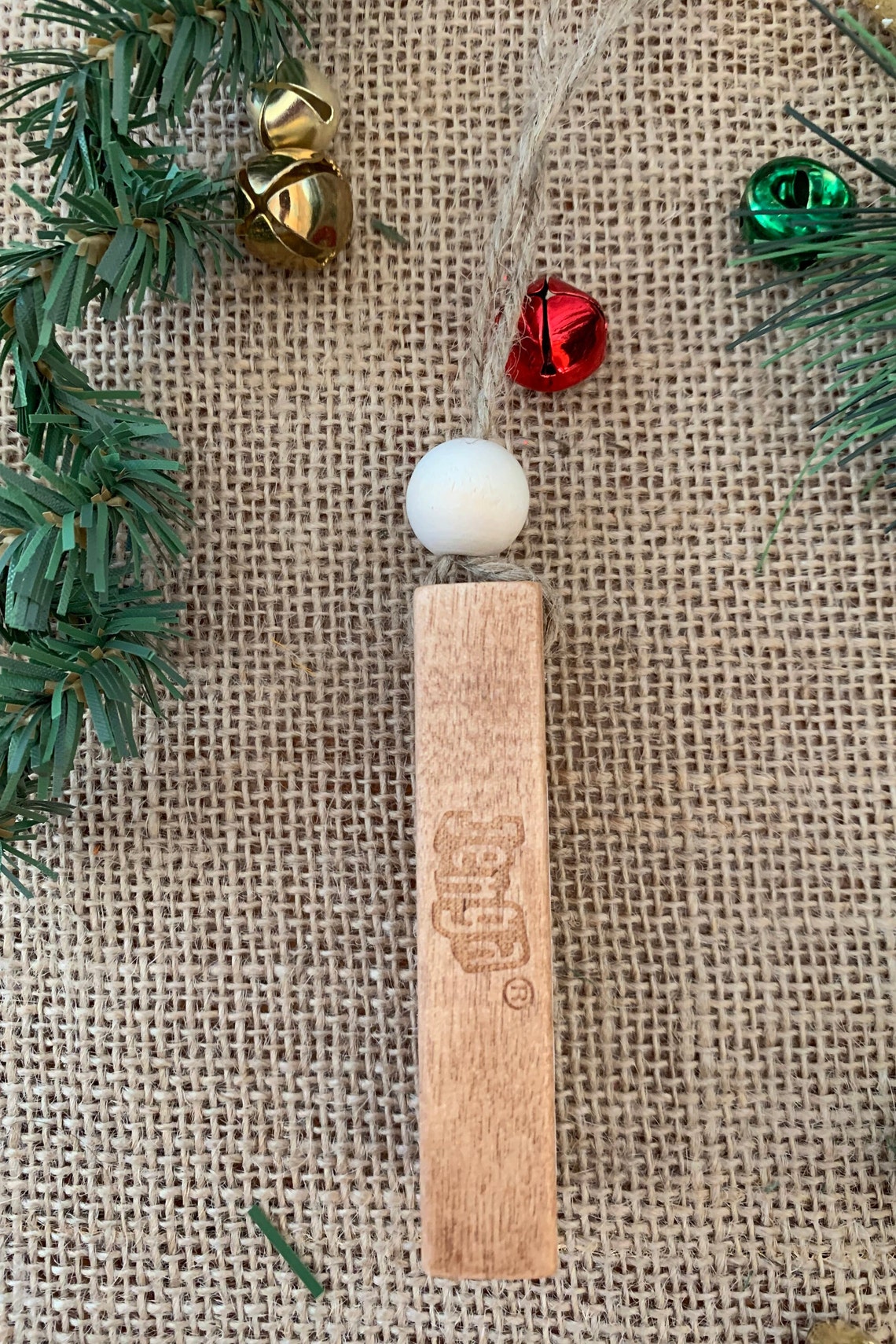 Jenga Block Ornament Minimalist Ornament Set of 4 Upcycled - Etsy