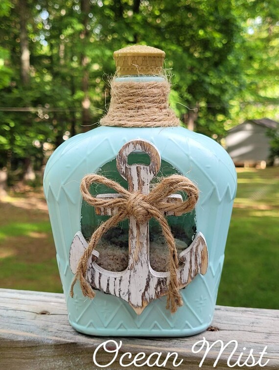Blue Sea Glass Bottle*Starfish Bottle*Hand Painted*Coastal Decor*Beach House*Blue Sea Glass*Seashells*Ocean in a Bottle*Coastal Home Decor Blue Sea Glass Bottle*Starfish Bottle*Hand Painted*Coastal Decor*Beach House*Blue Sea Glass*Seashells*Ocean in a Bottle*Coastal Home Decor