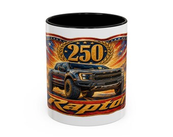 Grijze Ford Raptor Verscheidenheid Accent Koffiemok | Patriotic 250-collectie