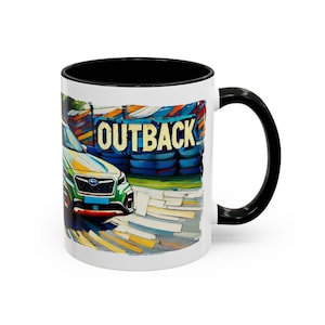 Subaru Outback Lovers Accent Coffee Mug (11, 15oz)