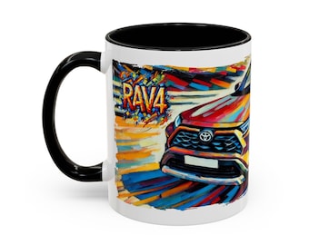 Toyota RAV4 Lovers Accent-koffiemok (11, 15 oz)