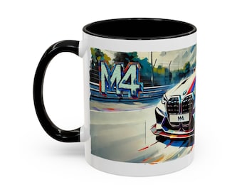 BMW M4 Accent koffiemok (11, 15 oz)