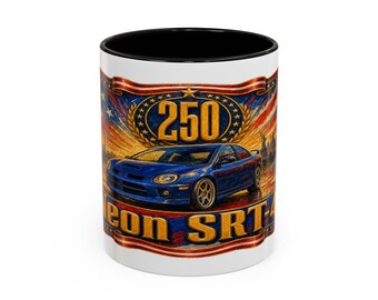 Blauwe Dodge Neon SRT-4 Verscheidenheid Accent Koffiemok | Patriotic 250-collectie