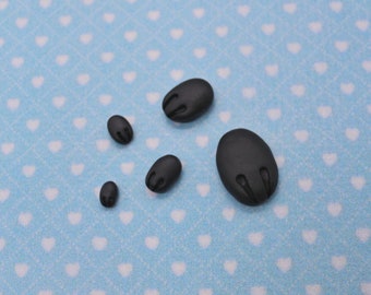 21mmx15mm Black Koala Nose Safety Nose Plastic Nose 5 pcs
