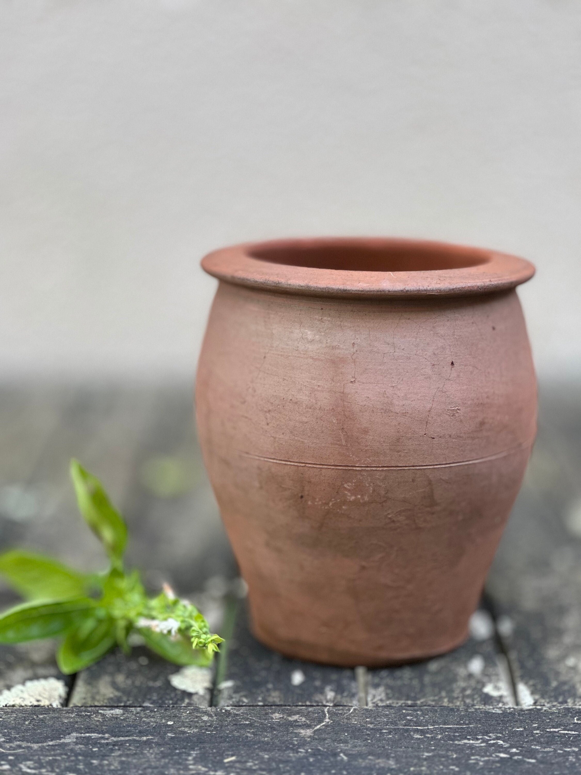 Antique French Butter Pot Terracotta Jar Handmade Stoneware Normand ...