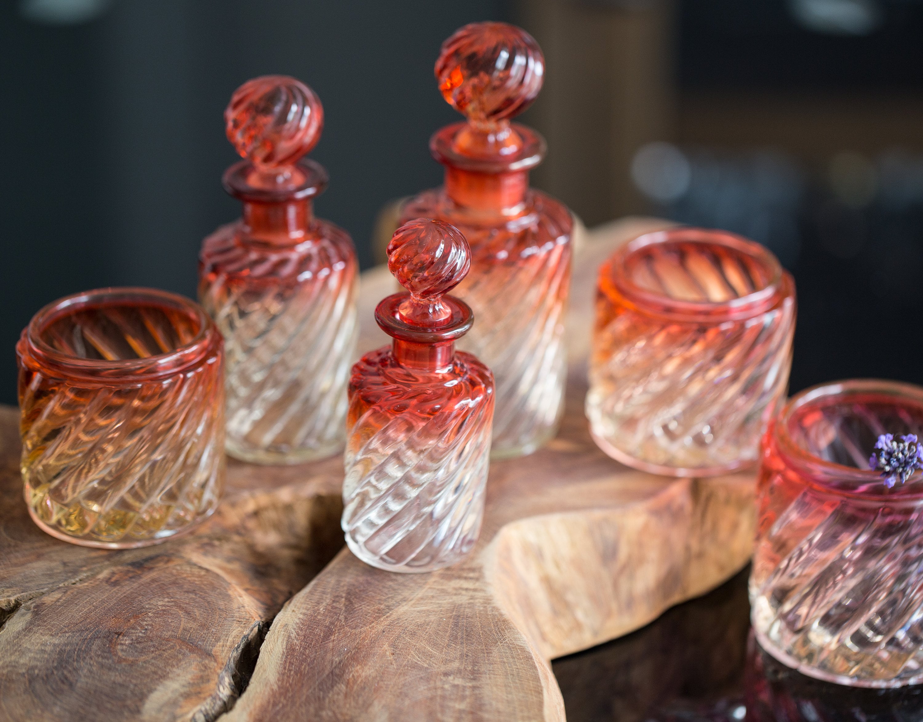 Crystal Baccarat Vanity Luxury Toilet Set Bamboo Collectible Etsy