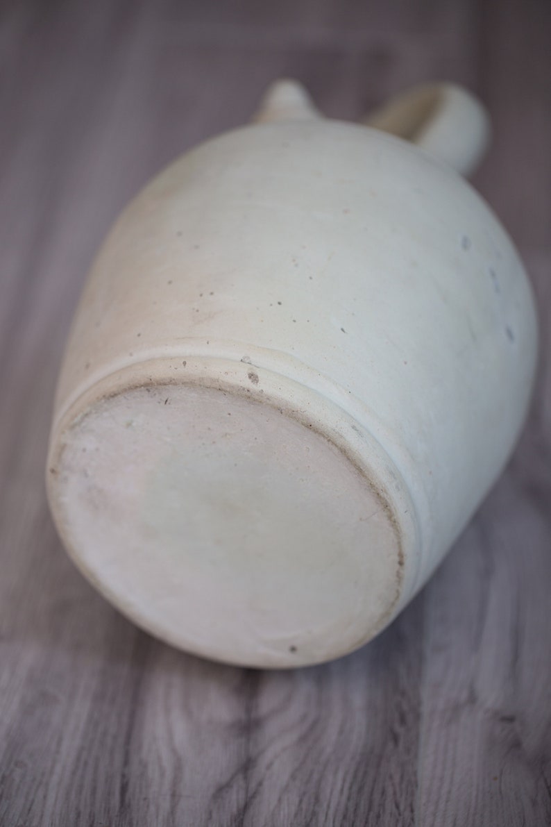 Antique Provencal Gargoulette French Water Jug White Sandstone Pitcher ...