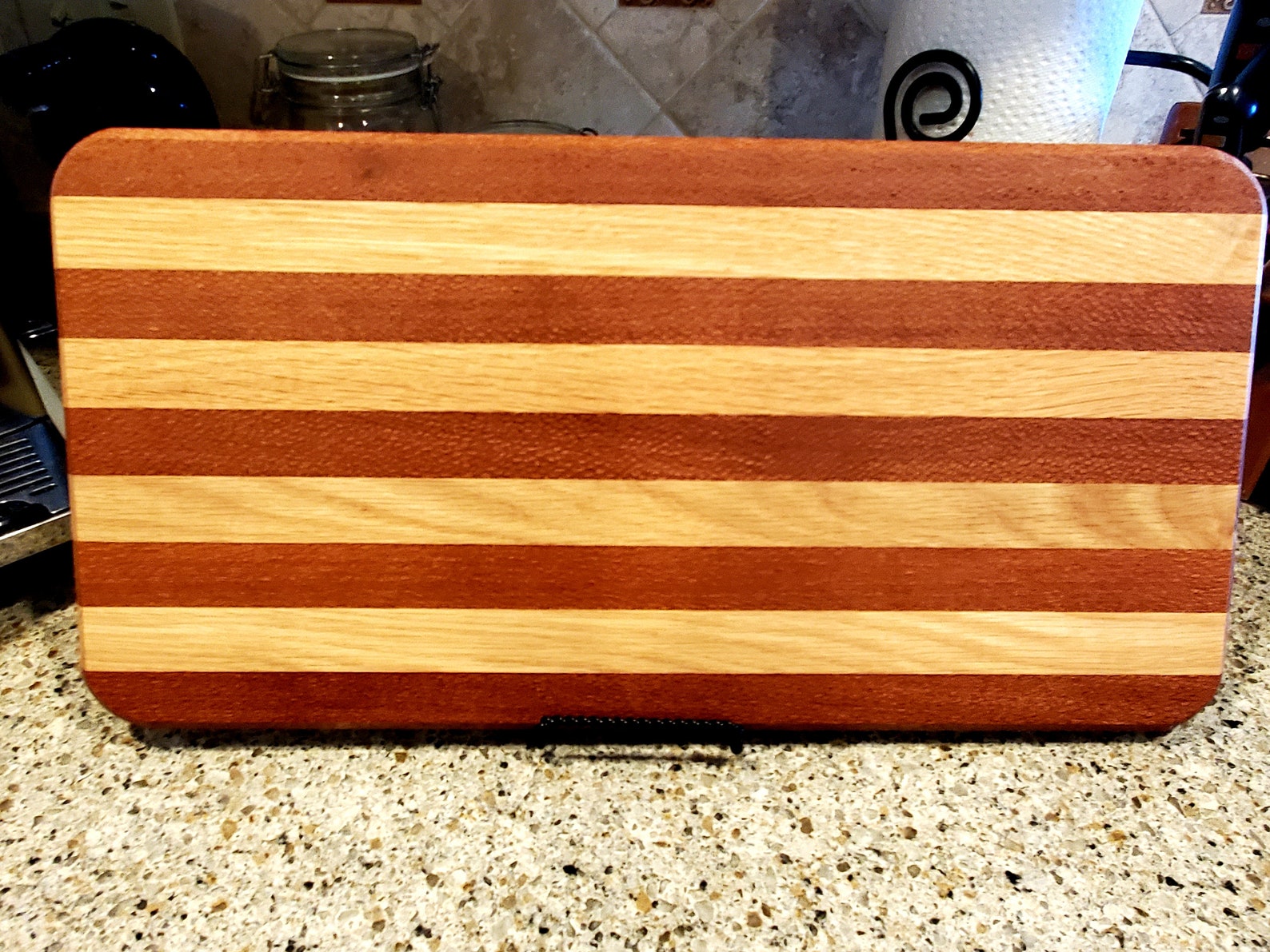 Handmade Oak and Walnut Wooden Striped Cutting Board Etsy