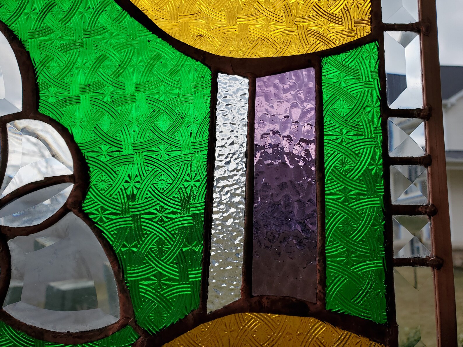 New Orleans Celtic Stained Glass Panel Etsy