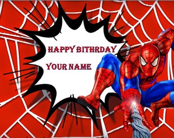 High Quality Edible Icing Spiderman A4 Birthday Cake Topper