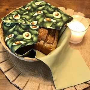 Reversible Bread basket liner, vintage style bun warmer, farmhouse decor, Easter basket, hot roll cover, warmer, sweetheart love note, daily