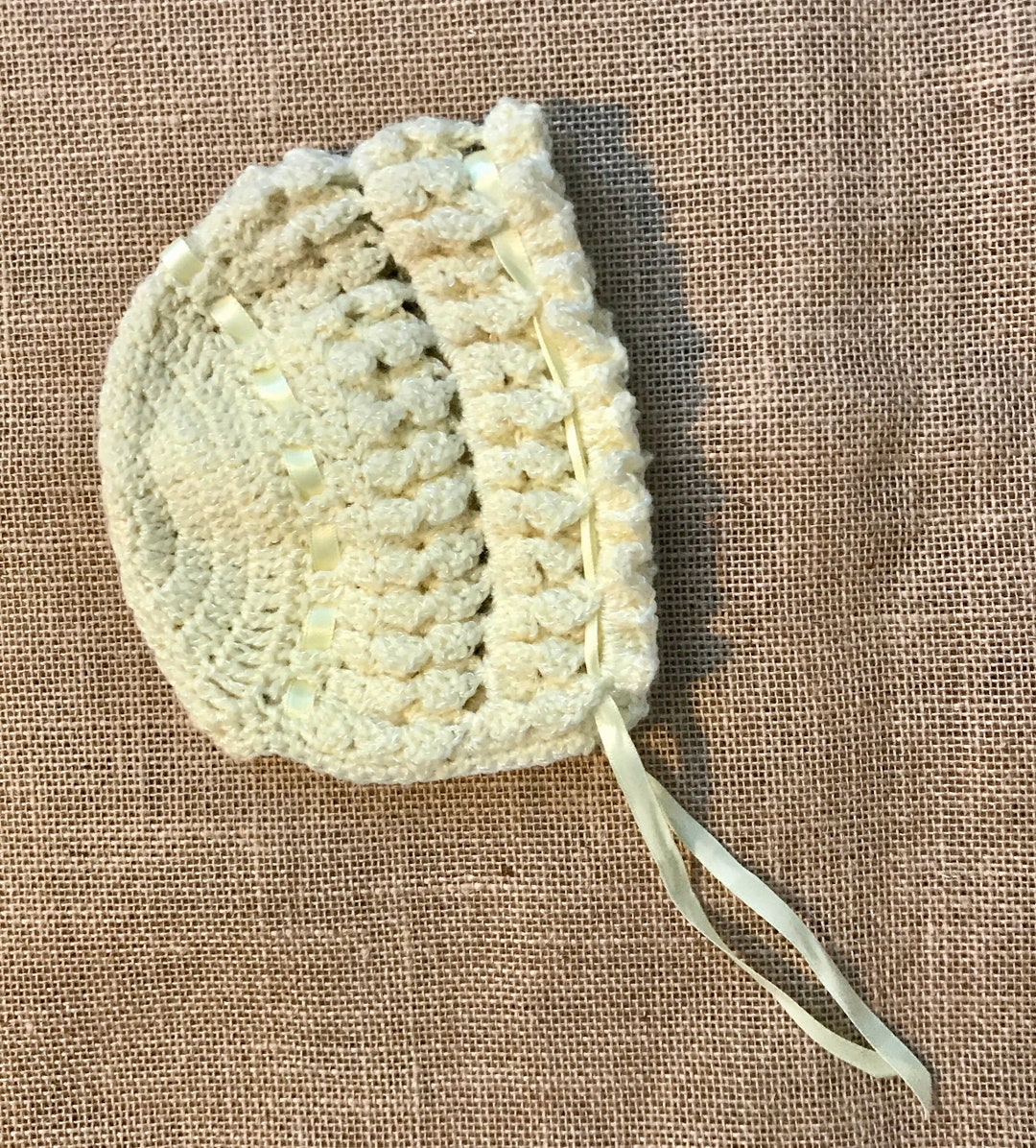 Vintage Crochet Bonnet Easter Bonnet Baby Hat Valentine S Day Gift