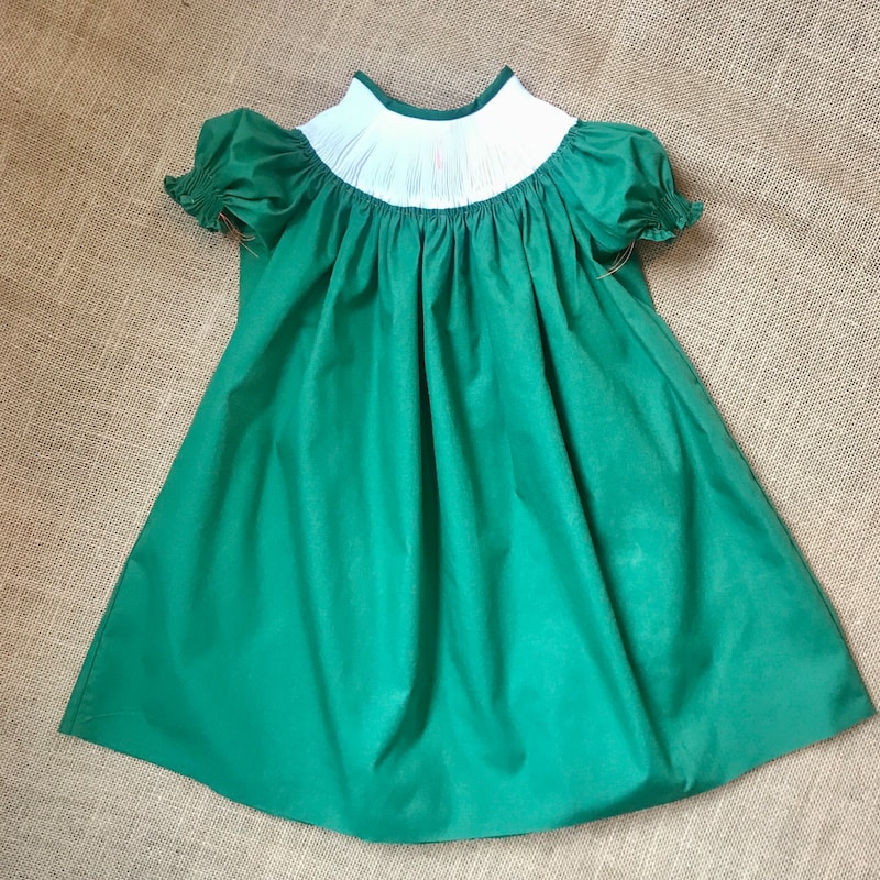 Dress with Bishop Smock