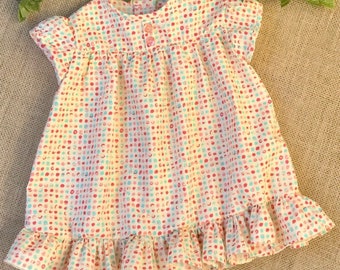 Mia dress, Ready to ship, dress with bloomers, One of a kind,  Baby shower gift, gender reveal, baby announcement
