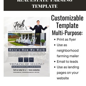 Real Estate Flyer Customizable Template Farming Agent Lead Generation Real Estate Marketing