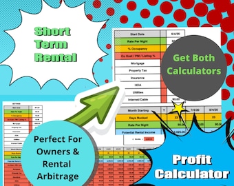 Airbnb Profit Calculator: Rental Arbitrage Spreadsheet (Digital Download)