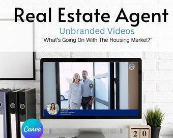 Real Estate Video | Textable Realtor Business Canva Template | Virtual Agent Marketing Movie (MP4)