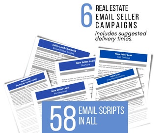 Plantillas de correo electrónico para agentes inmobiliarios: 58 guiones para fomentar clientes potenciales, marketing inmobiliario (descarga digital)