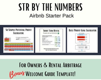 Airbnb Rental Property Calculator: Profit Analysis Spreadsheet (Digital)