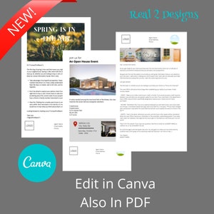 Marketing para agentes de vendas de imóveis CANVA Modelo de e-mail personalizável Campanha de marketing por e-mail para imóveis Dicas para compradores de casas para corretores de imóveis