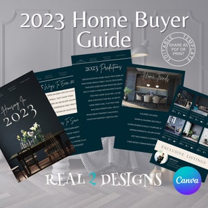 2023 Real Estate Home Buyer Guide Realtor Marketing Real Estate Buyer Presentation Canva Customizable Template