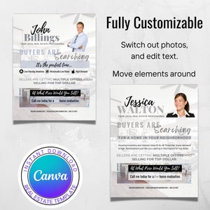 Real Estate Agent Flyer Real Estate Template Real Estate Lead Generation Real Estate Agent Mailer CANVA Customizable Template