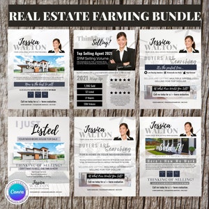 Real Estate Agent Flyer - Canva Template for Realtor Farming Letters & Lead Generation, Easy Customization, Marketing Tools