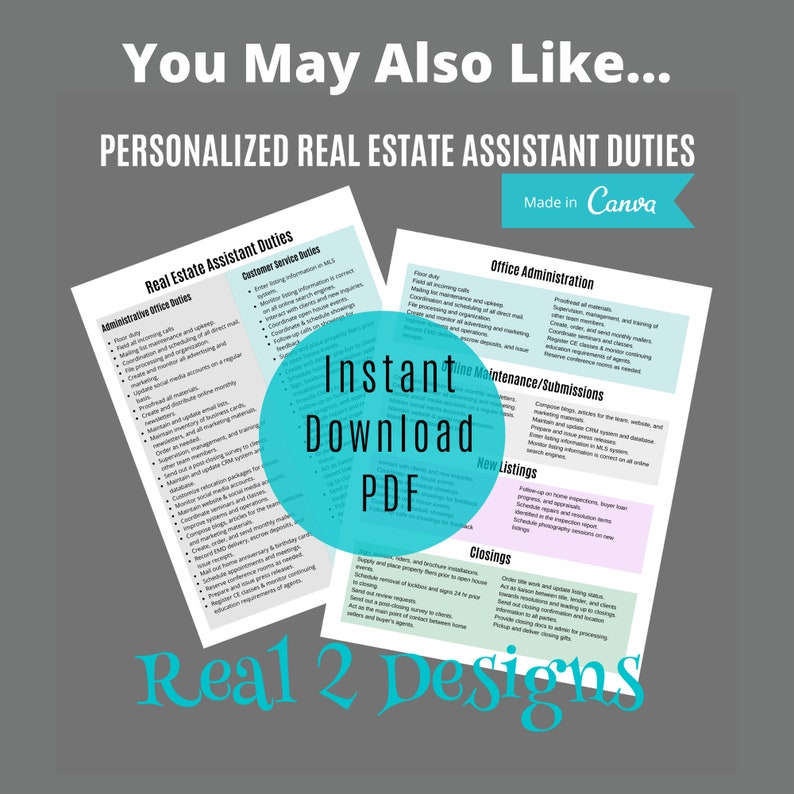 Real Estate Listing Real Estate Agent Providers List Real Etsy