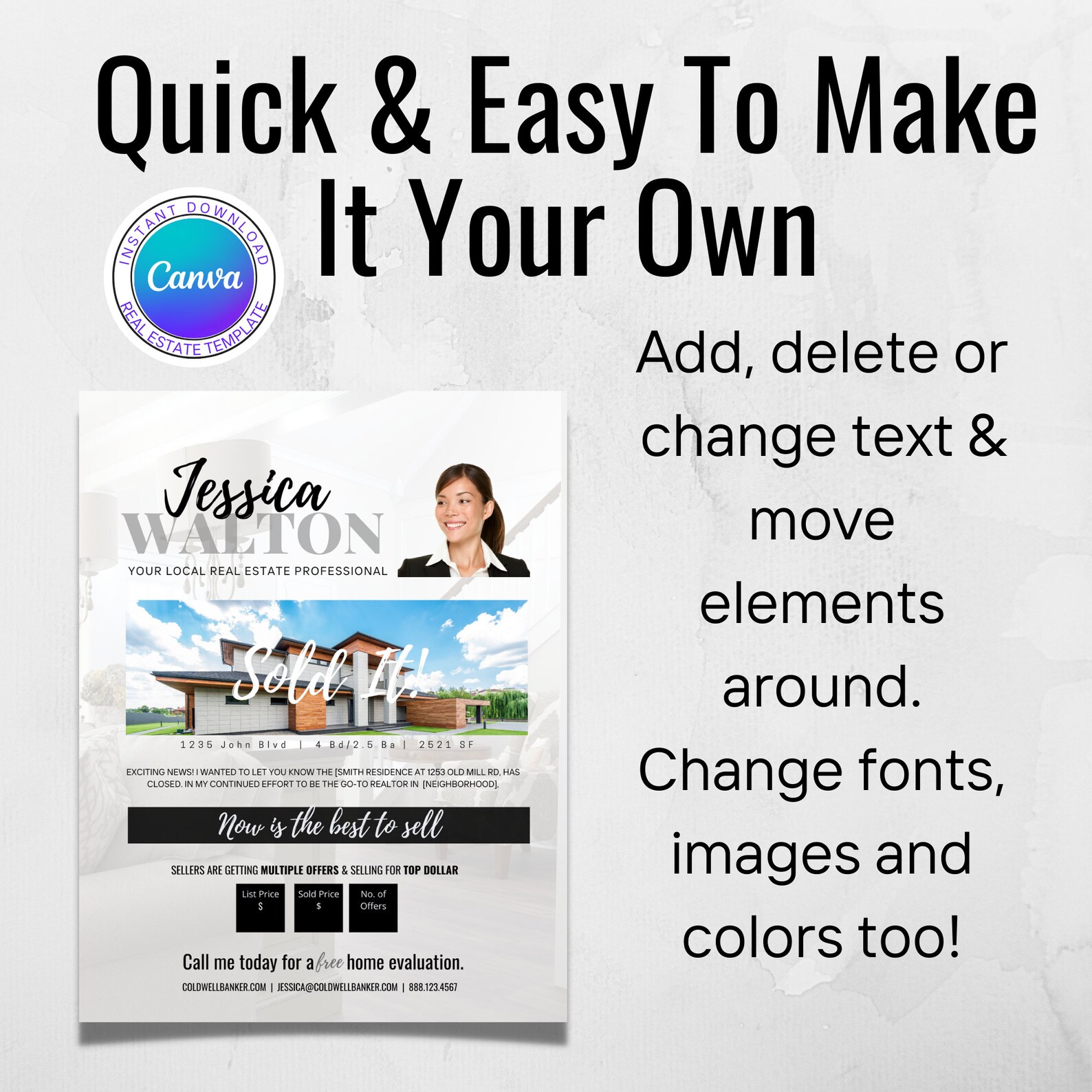 Real Estate Letter Real Estate Template Realtor Farming - Etsy