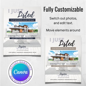 Real Estate Agent Listing Flyer Customizable Template Agent Marketing Lead Generation Real Estate Listing Template