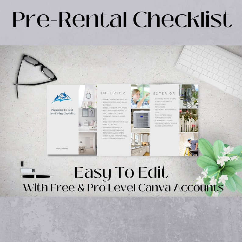 Rental Property Checklist Brochure: Editable Template (Canva) image 2