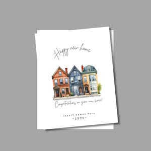 Carte personnalisée pour la nouvelle maison | Home Sweet Home | Carte de voeux de pendaison de crémaillère pour amis | Carte de félicitations de pendaison de crémaillère | Déménagement