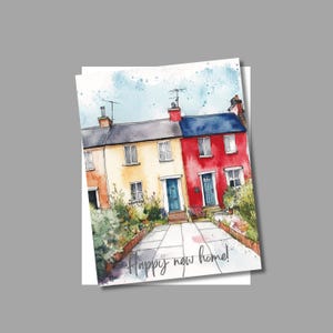 Nouvelle carte pour la maison | de voeux | Home Sweet Home | Carte de voeux de pendaison de crémaillère pour des amis | Carte de félicitations pour pendaison de crémaillère | Déménagement