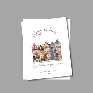 Carte personnalisée pour la nouvelle maison | Home Sweet Home | Carte de voeux de pendaison de crémaillère pour amis | Carte de félicitations de pendaison de crémaillère | Déménagement