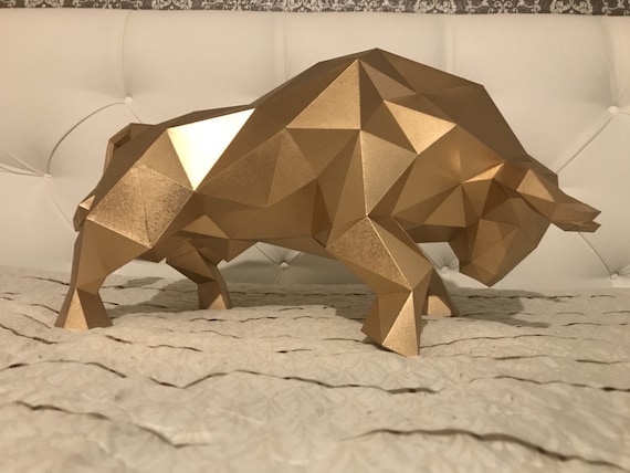 Paper Bull Model 3d Print 3d Model DIY Etsy