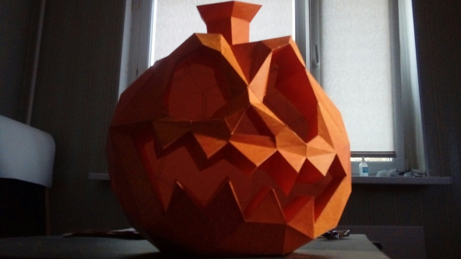 Pumpkin 3d Papercraft Sculpture, Low Poly, Papercraft, PDF Template ...