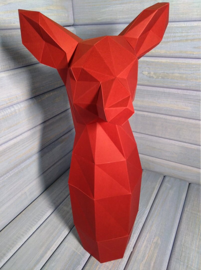 Bottle Safe, Low Poly, Papercraft, PDF Template, Polygonal Model - Etsy