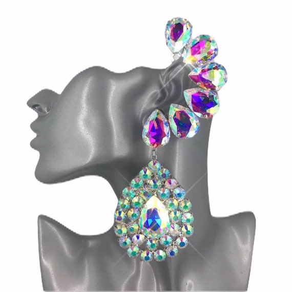 Drag Queen Grosse Manschette Ohrringe Clip On Style Etsy