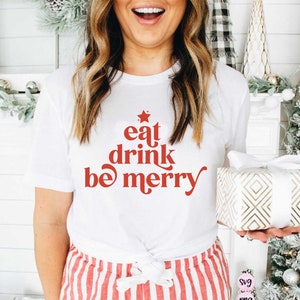 Eat Drink Be Merry, Merry Mama Merry Babe, Retro Don&#39;t Get Your Tinsel in a Tangle Christmas Svg PNG Cut File • Cricut • Sublimation