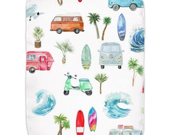 surf baby bedding