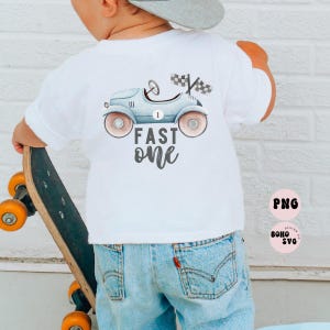 Fast One Two Fast erste Geburtstags-Rennauto PNG-Schnittdatei, Sublimation, Druckdatei, Jungen-Shirt, Geburtstags-Rennparty, benutzerdefinierte T-Shirts