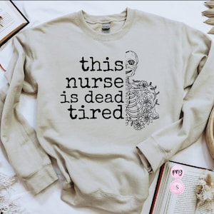 This Nurse is Dead Tired, Dead Inside But Caffeinated Dancing Skeleton Png, Fall Pumpkin Spice Coffee, Printable PNG, Sublimation Design