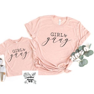 Girl Gang Strong Mama Raising a Strong Girl Mama Tochter Passende Frühling Sommer SVG Cut Datei DXF druckbare PNG Silhouette Cricut Sublimation