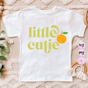 Little Cutie Orange SVG, Geburtstag Mädchen PNG, Kleinkind Shirt png, Retro Bruder Schwester, Kinder Shirt Design, passende Geschwister, Kleinkind Tee png