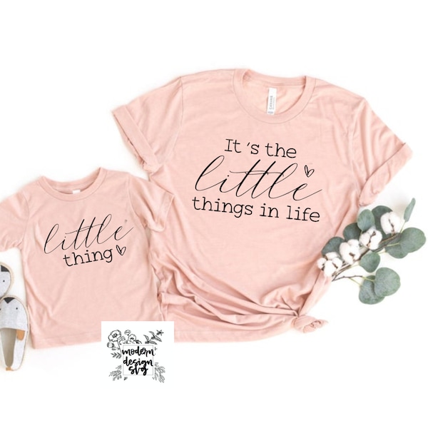 Its the Little Things in Life Little Thing Mom Daughter Matching Spring Summer SVG Cut File DXF Printable PNG Silhouette Cricut Sublimation