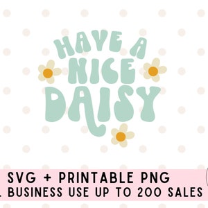Heb een mooie Daisy hebben een mooie dag goede dagen vooruit zonnige dagen Dreamer Retro Boho Regenboog afdrukbare PNG sublimatie ontwerp cricut sticker