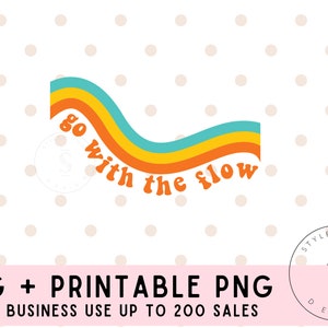 Ga met de Flow Here Comes the Sun Retro Boho Vintage Spring Easter SVG Cut File DXF Printable PNG Silhouette CricutSublimation
