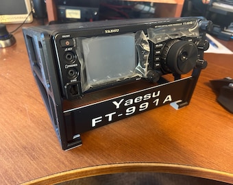 3D Printed stand for Yaesu FT-991A w/ Name Plate