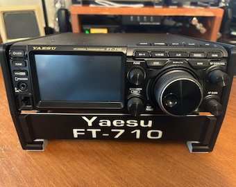 3D Printed stand for Yaesu FT-710 w/ Name Plate